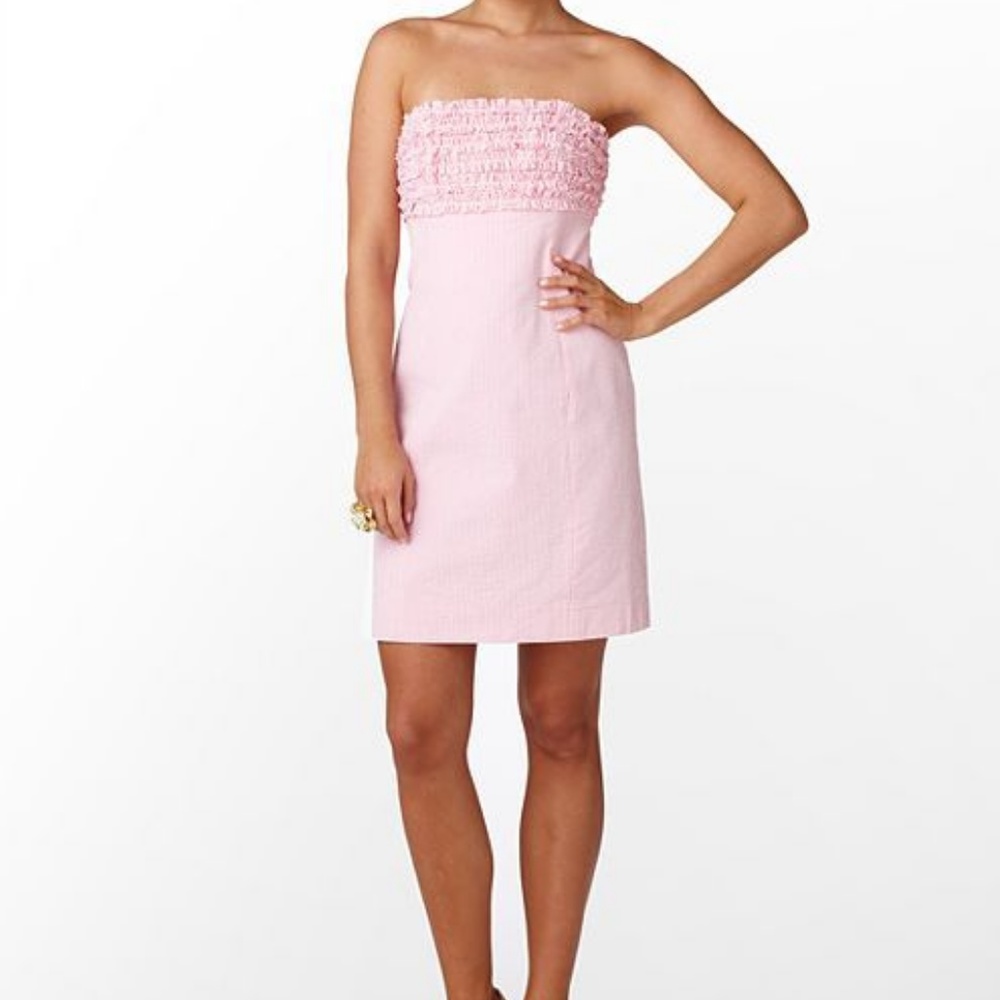 Lilly Pulitzer Pink Striped Seersucker Dress